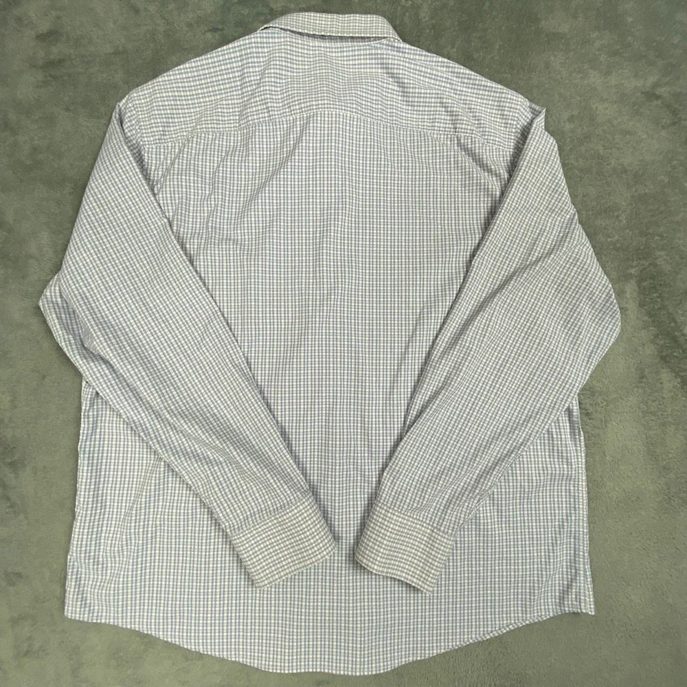 UNTUCKIt Mens XXL Button Down Blue Pink Gingham Check Performance‎ Shirt